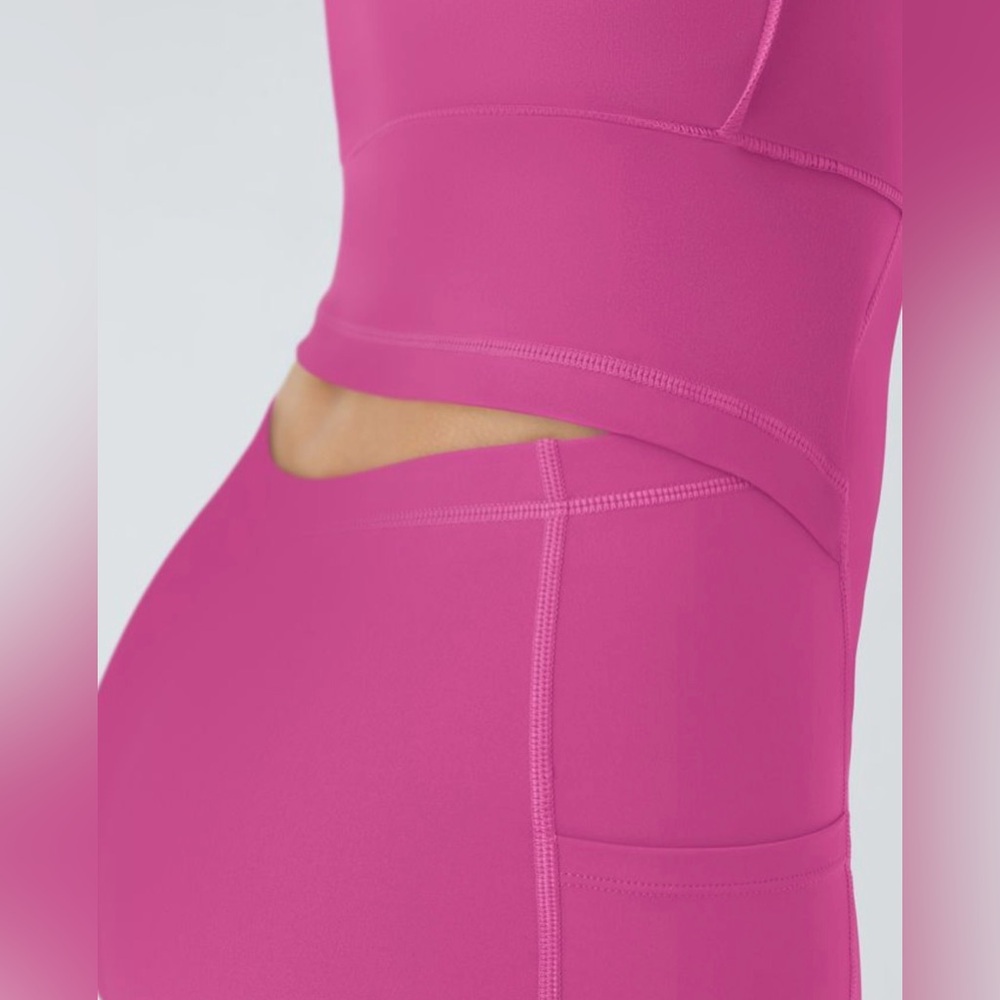 Halara SoftlyZero Airy Backless Twisted Flare Dance Active Dress in Fuchsia - Picture 10 of 14